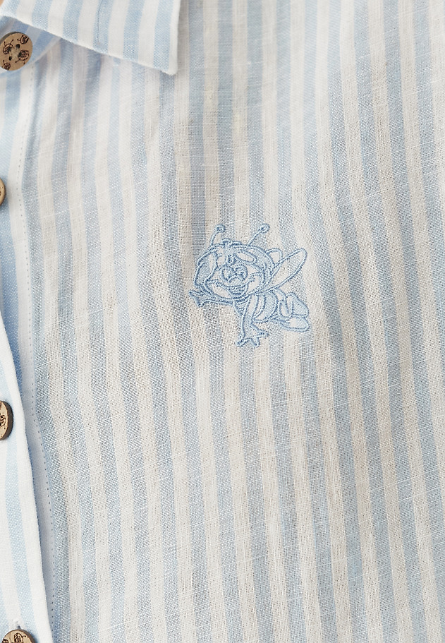 LINEN STRIPED SHIRT - LAWENDA LINEN STRIPED SHIRT - LAWENDA BLUE 6