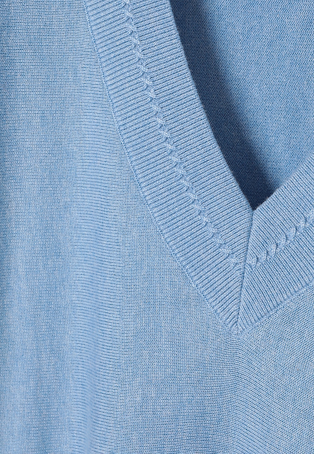 LOOSE JUMPER MADE FROM A BREATHABLE COTTON BLEND - ASEL LOOSE JUMPER MADE FROM A BREATHABLE COTTON BLEND - ASEL BLUE 6