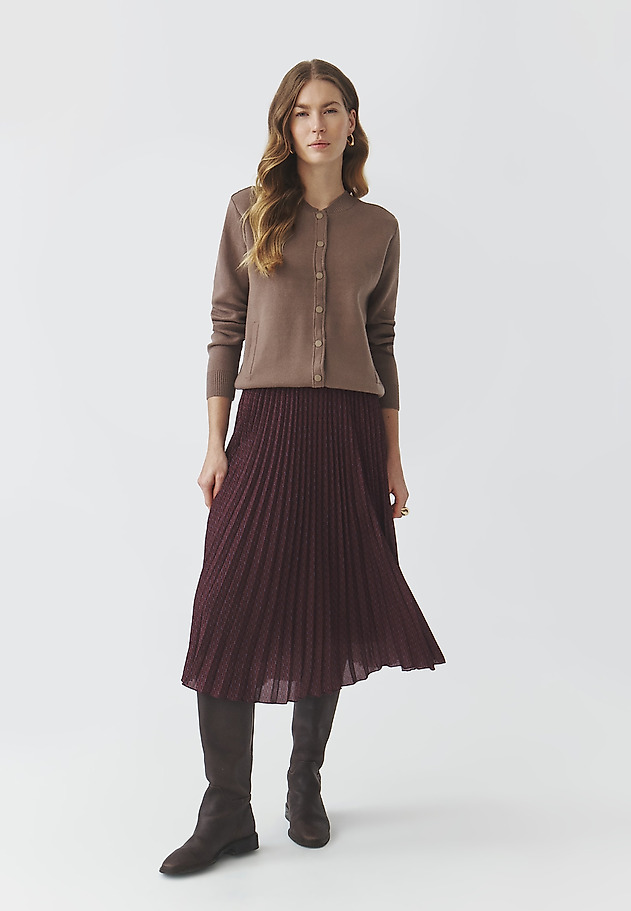FABRIC MIDI SKIRT WITH ORIGINAL PATTERN — BARI 1 FABRIC MIDI SKIRT WITH ORIGINAL PATTERN — BARI 1 MULTIKOLOR 1