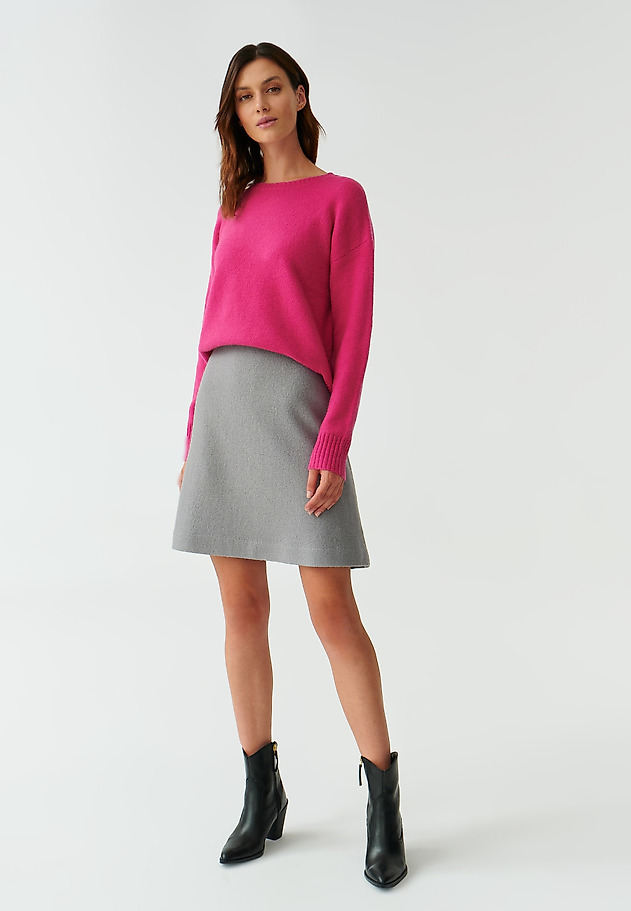 DZIANINOWA SPÓDNICA MINI MIKO  DZIANINOWA SPÓDNICA MINI MIKO  SZARY 2