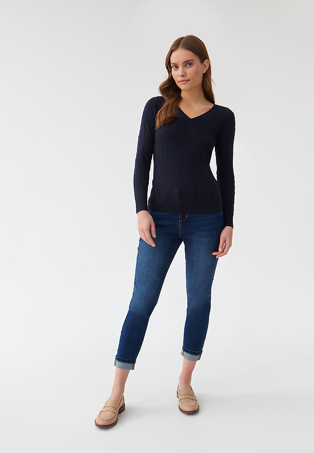 SWETER DAMSKI W SEREK WIRO SWETER DAMSKI W SEREK WIRO GRANATOWY 2