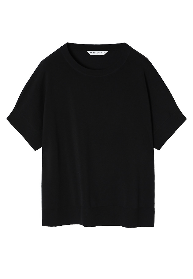 LADIES’ COMFORTABLE SWEATER WITH SMALL SIDE SLITS - IMON LADIES’ COMFORTABLE SWEATER WITH SMALL SIDE SLITS - IMON BLACK 5