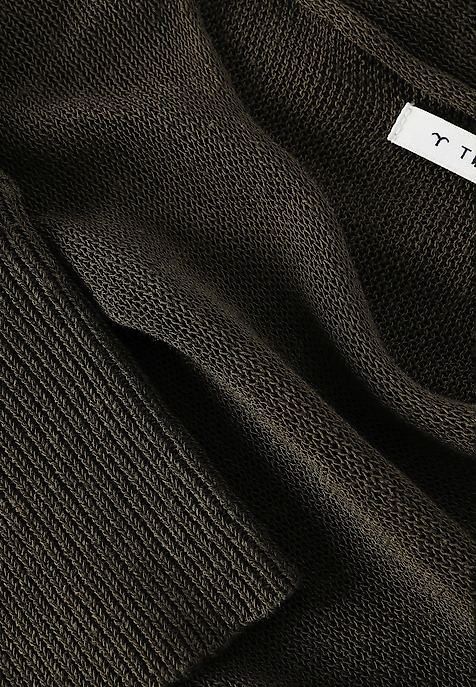 LIGHTWEIGHT LINEN AND COTTON JUMPER - NASHY KHAKI 2