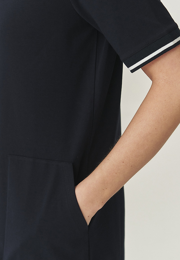 COTTON DRESS WITH A ‘BARREL’ CUT - RALIJA COTTON DRESS WITH A ‘BARREL’ CUT - RALIJA GRANATOWY 4