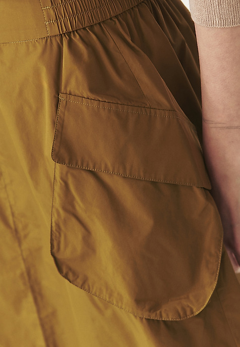 CASUAL MIDI SKIRT WITH POCKETS - KONI GREEN 2