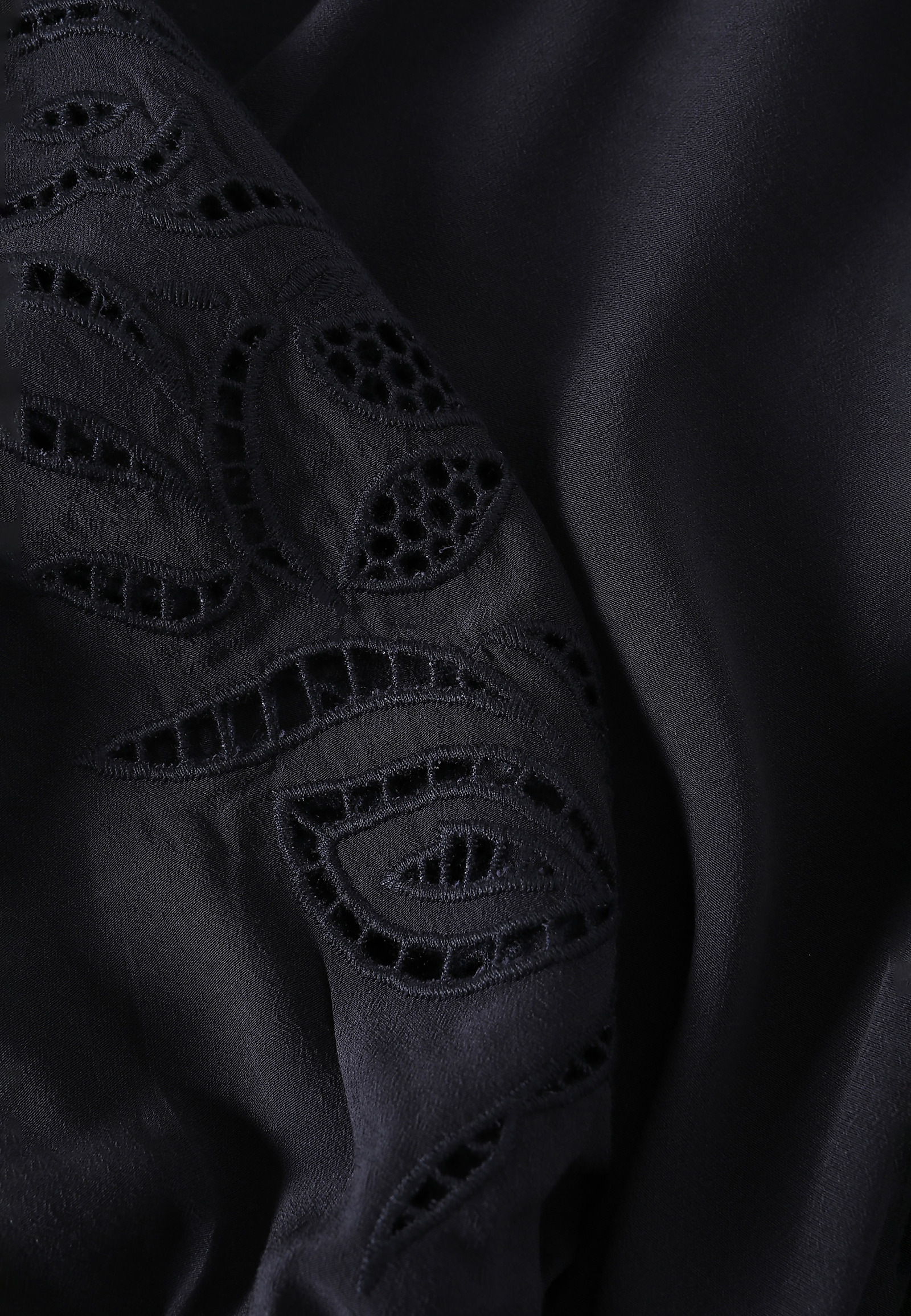 VISCOSE BLOUSE WITH FLORAL EMBROIDERY - ALIZZIE VISCOSE BLOUSE WITH FLORAL EMBROIDERY - ALIZZIE NAVY BLUE 104675