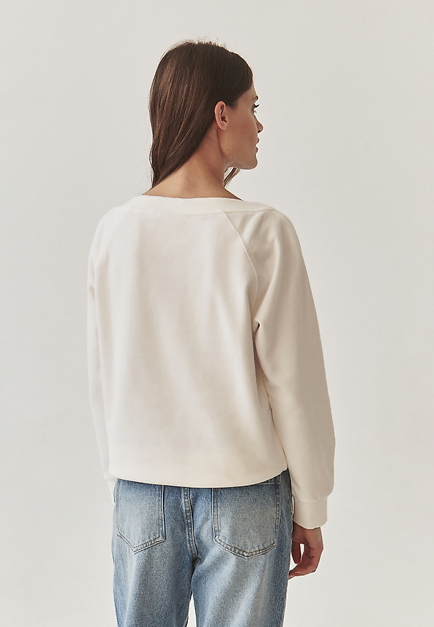 BLUZA DAMSKA Z DEKOLTEM W ŁÓDKĘ - GABBY BLUZA DAMSKA Z DEKOLTEM W ŁÓDKĘ - GABBY ECRU 4