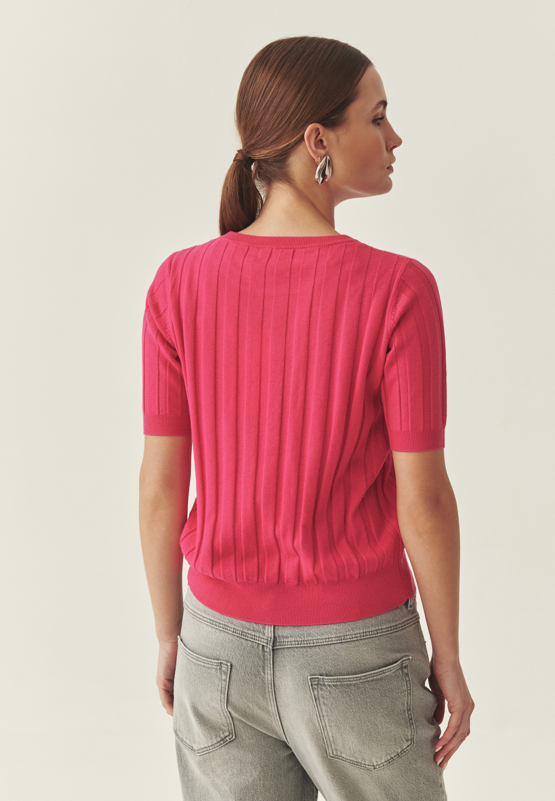 DZIANINOWA BLUZKA Z WEŁNĄ - AKUZ RÓŻOWY 2