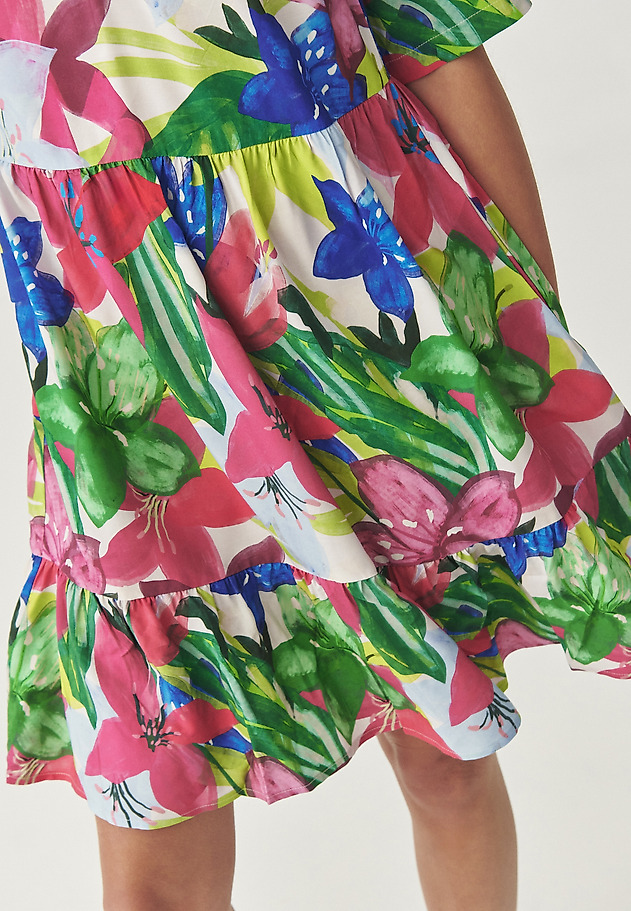 VISCOSE DRESS WITH ORIGINAL DESIGN - NETUNO VISCOSE DRESS WITH ORIGINAL DESIGN - NETUNO RÓŻOWY 4
