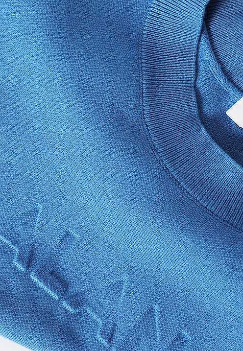 LADIES' SWEATER WITH A ROUND NECKLINE - BALAMI 1 BLUE 2