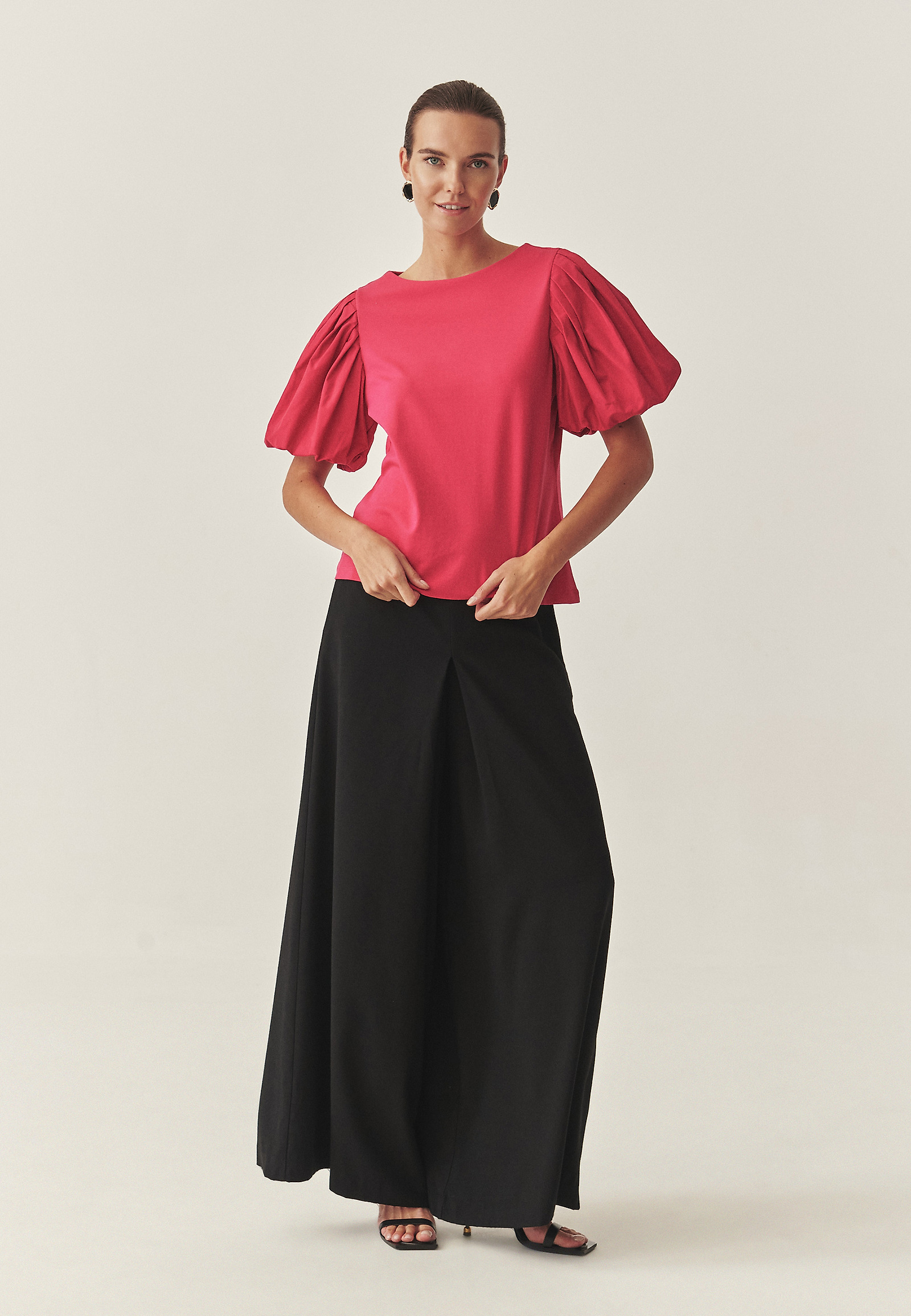 COTTON BLOUSE WITH BALLOON SLEEVES - MENORIA 2 COTTON BLOUSE WITH BALLOON SLEEVES - MENORIA 2 PINK 118265