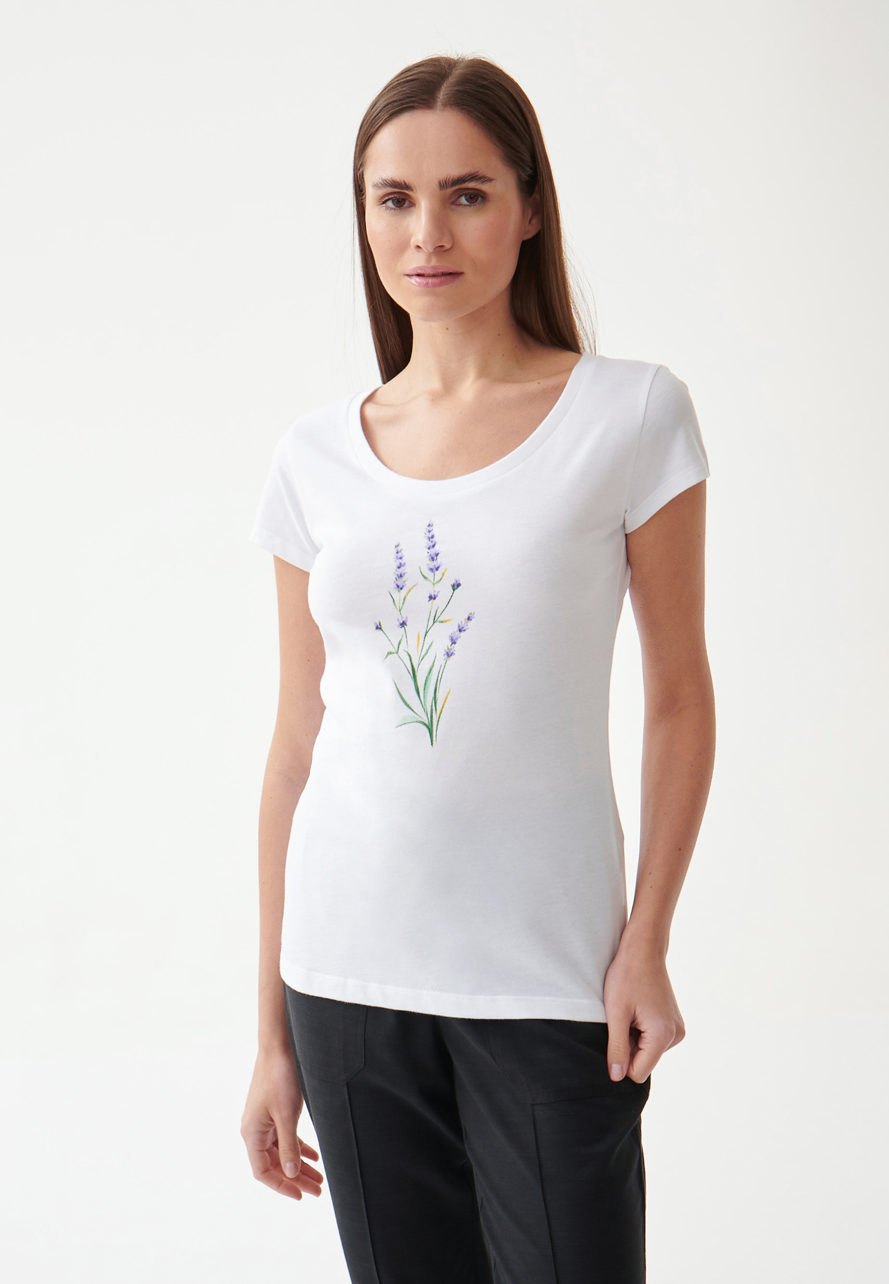 T-SHIRT DAMSKI Z NADRUKIEM ANTONIA 1 BIAŁY 2