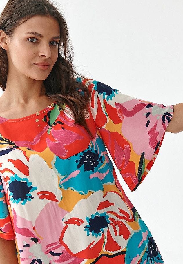 FLARED-SLEEVE DRESS LANKORIMA FLARED-SLEEVE DRESS LANKORIMA MULTIKOLOR 4