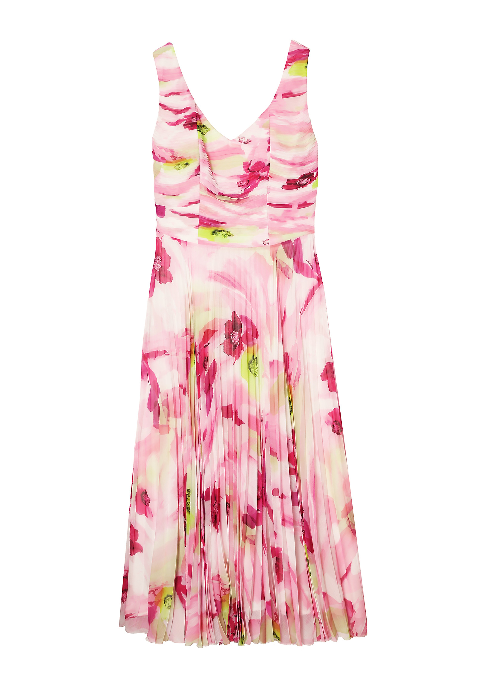 DLOUHÉ PLISOVANÉ KVĚTOVANÉ ŠATY - BELLA DLOUHÉ PLISOVANÉ KVĚTOVANÉ ŠATY - BELLA VÍCEBAREVNÝ 96500