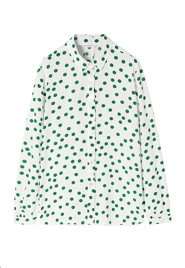VISCOSE SHIRT WITH GREEN POLKA DOTS - DOTTA VISCOSE SHIRT WITH GREEN POLKA DOTS - DOTTA MULTIKOLOR 8