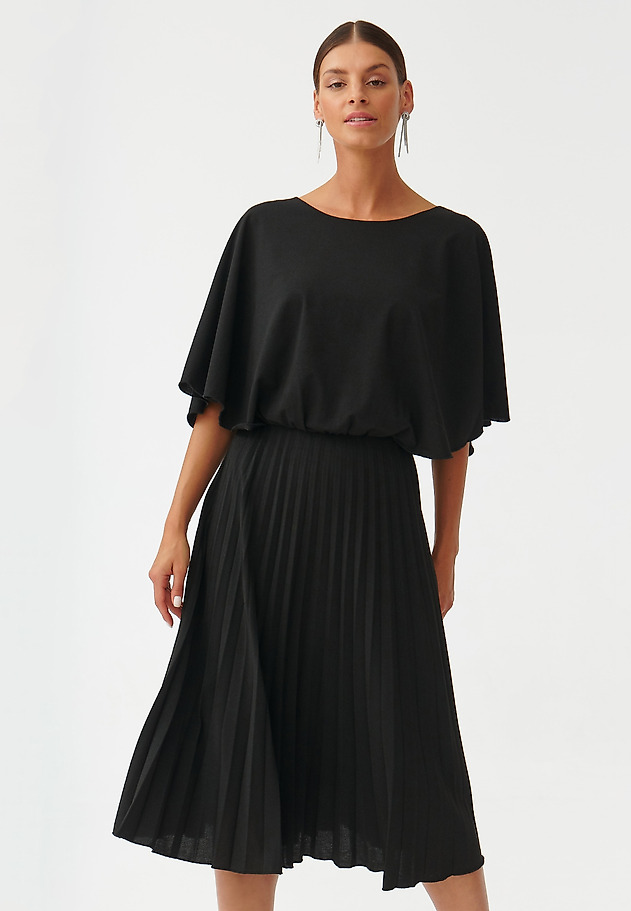 ROCHIE DIN TRICOT METALIZAT, CU PLIURI GAJA ROCHIE DIN TRICOT METALIZAT, CU PLIURI GAJA NEGRU 2