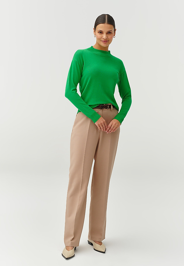 LADIES’ SWEATER WITH HALF-TURTLENECK - NAWIKO LADIES’ SWEATER WITH HALF-TURTLENECK - NAWIKO GREEN 2