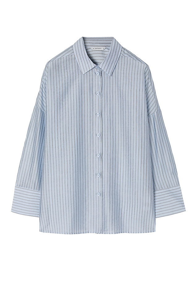 OVERSIZED STRIPED SHIRT — RAYA OVERSIZED STRIPED SHIRT — RAYA NIEBIESKI 9
