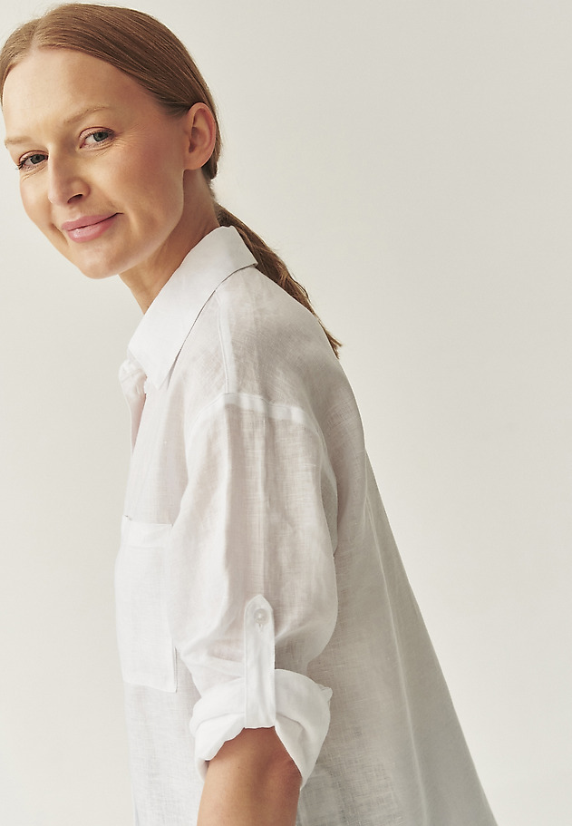 LINEN SHIRT - HANNA LINEN SHIRT - HANNA BIAŁY 4
