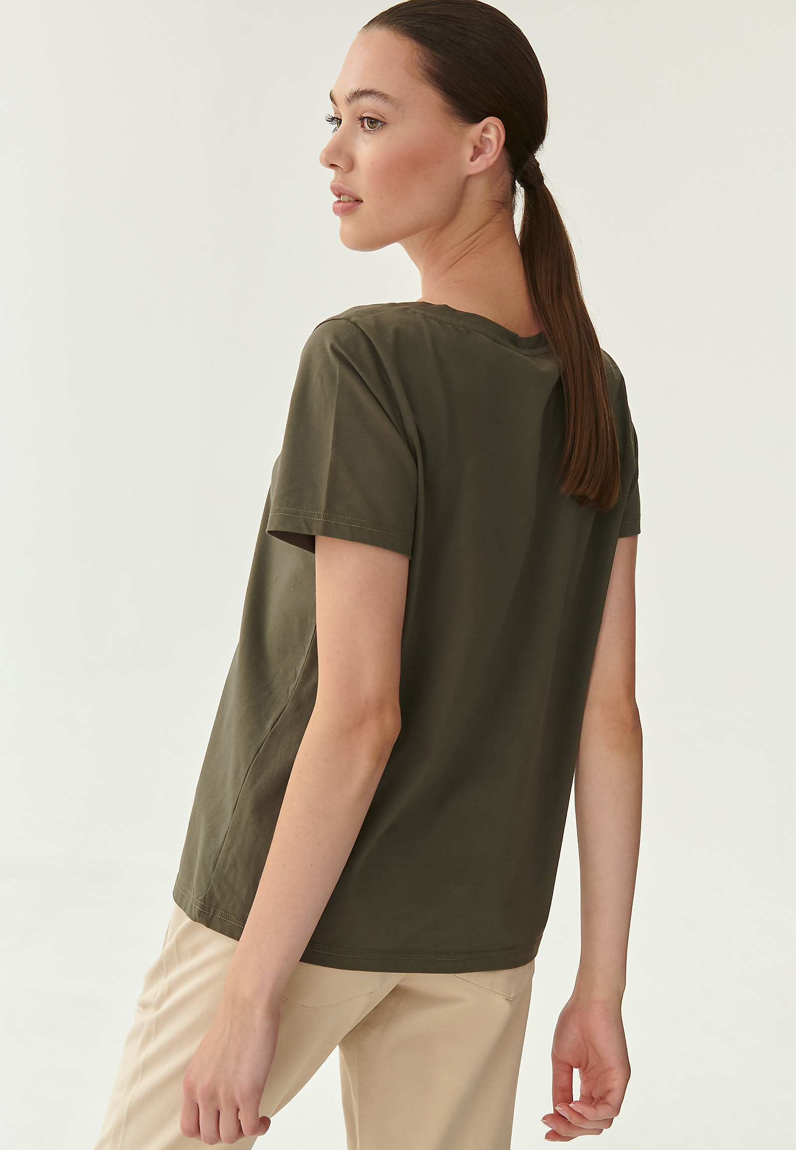PROSTA BLUZKA DAMSKA NELISA PROSTA BLUZKA DAMSKA NELISA KHAKI 80763