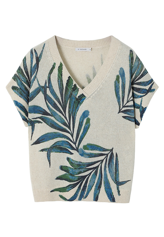 WZORZYSTY SWETER Z LYOCELLEM I LNEM - HELENA 1 WZORZYSTY SWETER Z LYOCELLEM I LNEM - HELENA 1 MULTIKOLOR 6