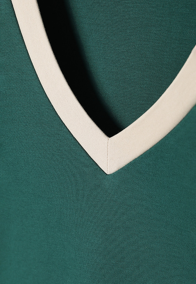 BAWEŁNIANA SUKIENKA Z KRÓTKIM RĘKAWEM - ELNA BAWEŁNIANA SUKIENKA Z KRÓTKIM RĘKAWEM - ELNA ZIELONY 6