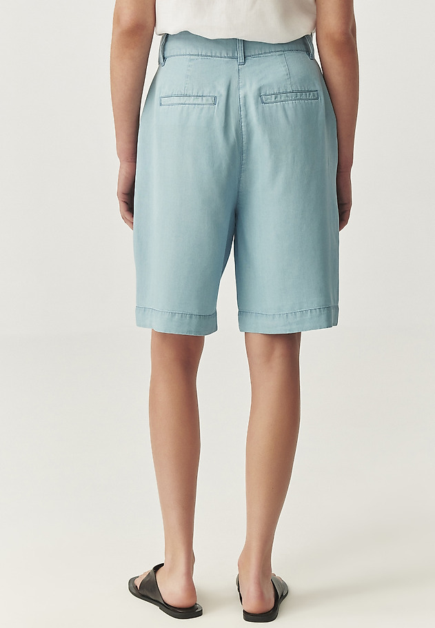LYOCELL SHORTS - TENKA LYOCELL SHORTS - TENKA NIEBIESKI 3