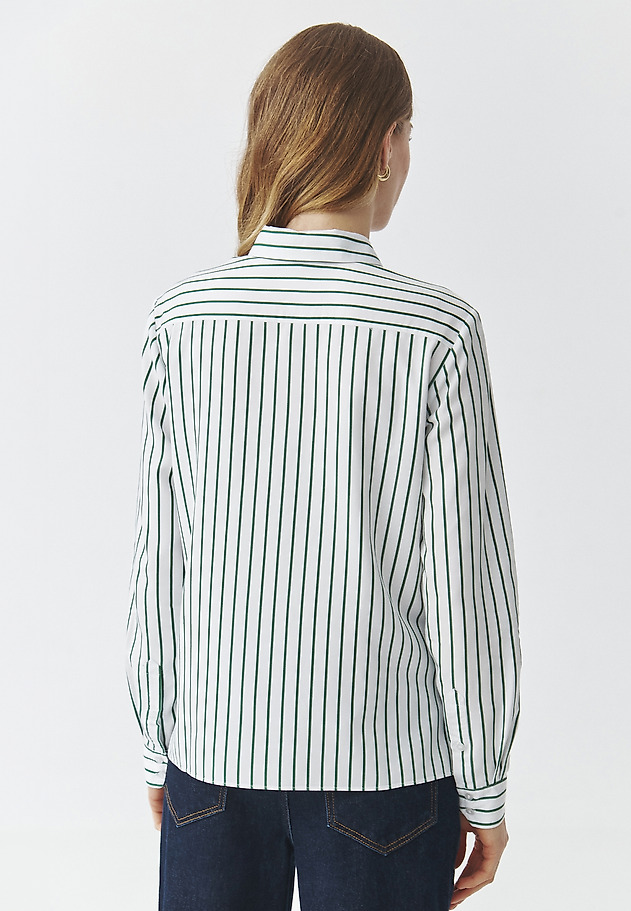 GREEN STRIPED FABRIC SHIRT — ENMO 1 GREEN STRIPED FABRIC SHIRT — ENMO 1 MULTIKOLOR 4