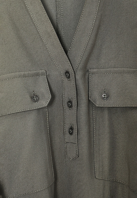 SZÖVET RUHA KÖTÖTT DERÉKÖVVEL - KORMO KHAKI 2