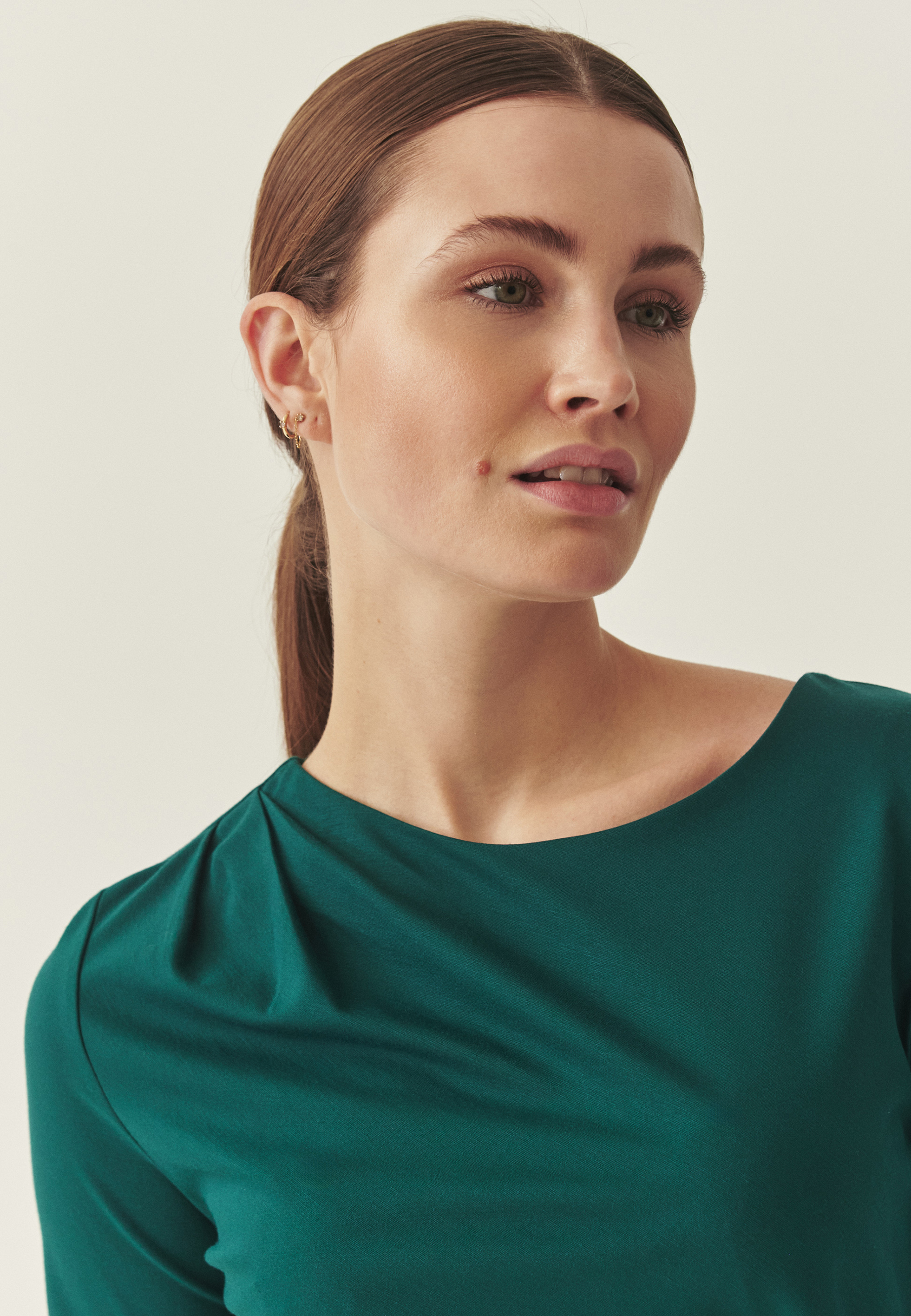 OŁÓWKOWA SUKIENKA Z MARSZCZENIAMI - PRIMROSE 1 ZIELONY 2