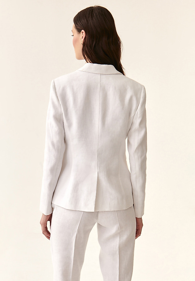 LADIES' LINEN BLAZER KAREMALIA 1 LADIES' LINEN BLAZER KAREMALIA 1 WHITE 3