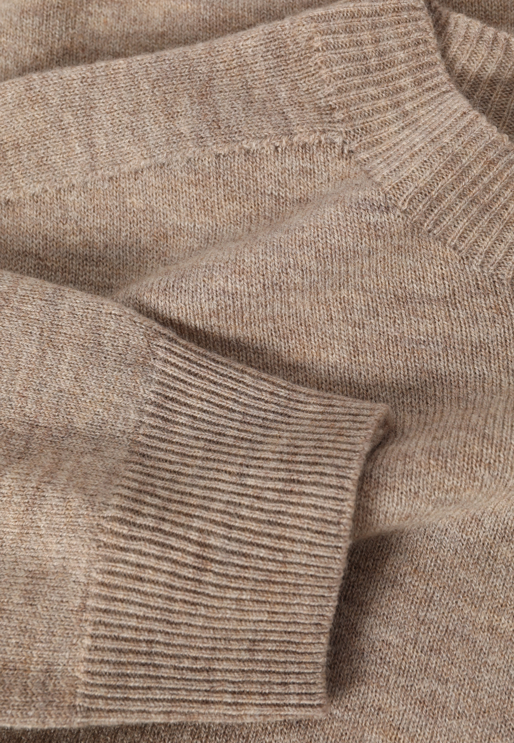 WEŁNIANY SWETER Z DŁUGIM RĘKAWEM - ROSSA BEŻOWY 2