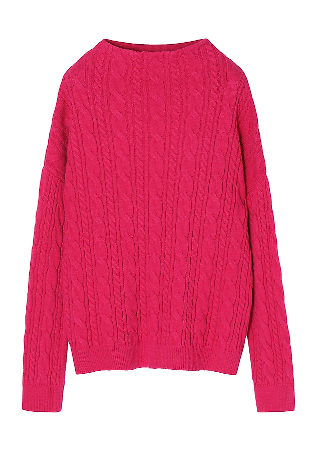 LADIES’ SWEATER WITH A BRAIDED KNIT WENWENA LADIES’ SWEATER WITH A BRAIDED KNIT WENWENA RÓŻOWY 7
