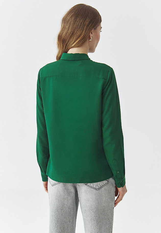 WOVEN LONG SLEEVED SHIRT — ENMO WOVEN LONG SLEEVED SHIRT — ENMO ZIELONY 4