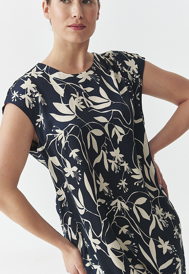 SATIN DRESS WITH FLORAL PATTERN — ZIMONA 1 SATIN DRESS WITH FLORAL PATTERN — ZIMONA 1 MULTIKOLOR 6