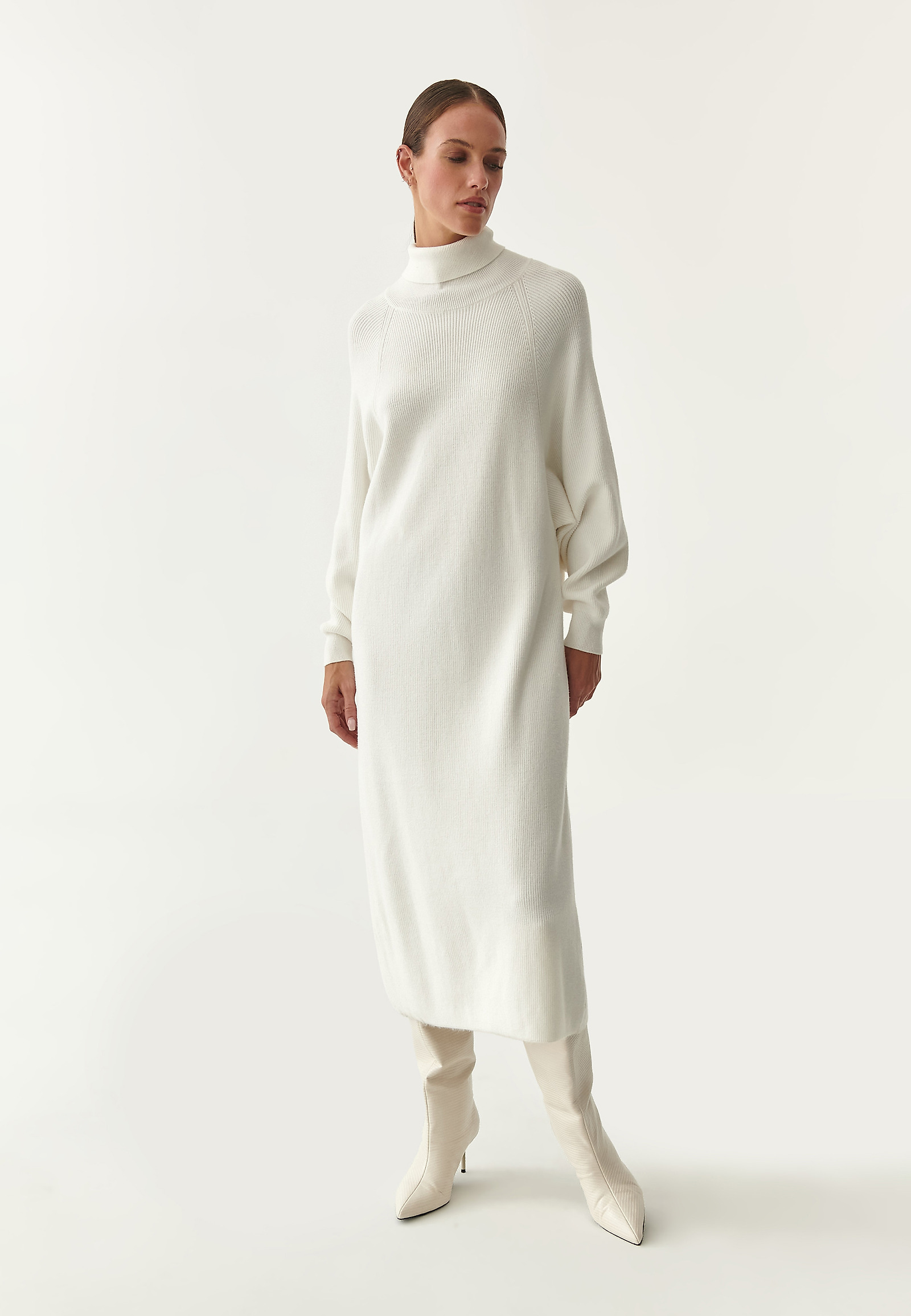 LADIES' KNITTED OVERSIZED DRESS RONESI LADIES' KNITTED OVERSIZED DRESS RONESI ECRU 84696