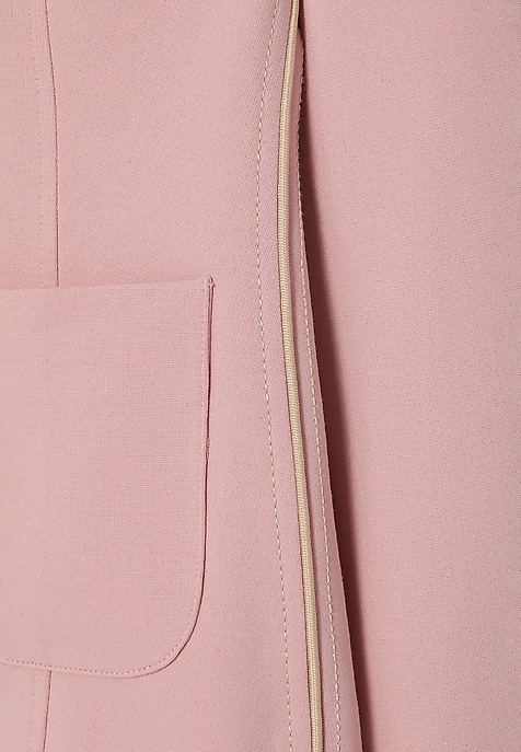 LADIES’ SINGLE-BREASTED BLAZER WITH DECORATIVE PIPING - DEDERI PINK 2