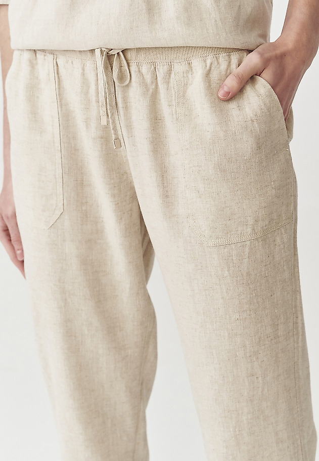 LADIES’ BREATHABLE PANTS WITH SEWN IN ELASTIC - ONORA 1 LADIES’ BREATHABLE PANTS WITH SEWN IN ELASTIC - ONORA 1 BEIGE 4