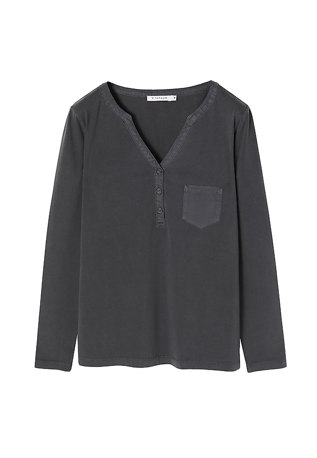 LADIES’ BLOUSE WITH A DECORATIVE MINI POCKET ASTRID LADIES’ BLOUSE WITH A DECORATIVE MINI POCKET ASTRID SZARY 6