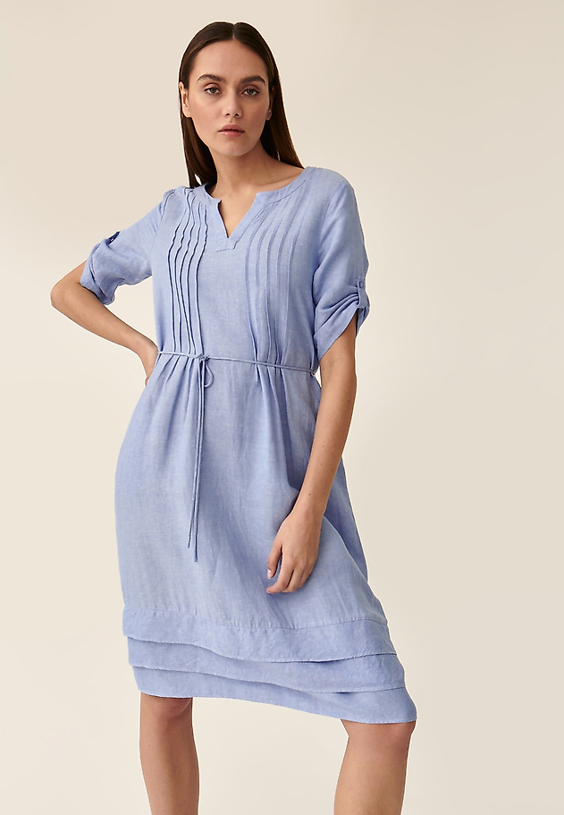 LADIES' DRESS WITH A BELT ANTRAKIA 1 LADIES' DRESS WITH A BELT ANTRAKIA 1 BLUE 3
