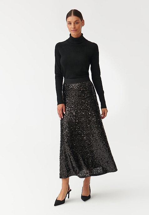 LADIES’ SEQUINED SKIRT ONITA BLACK 2