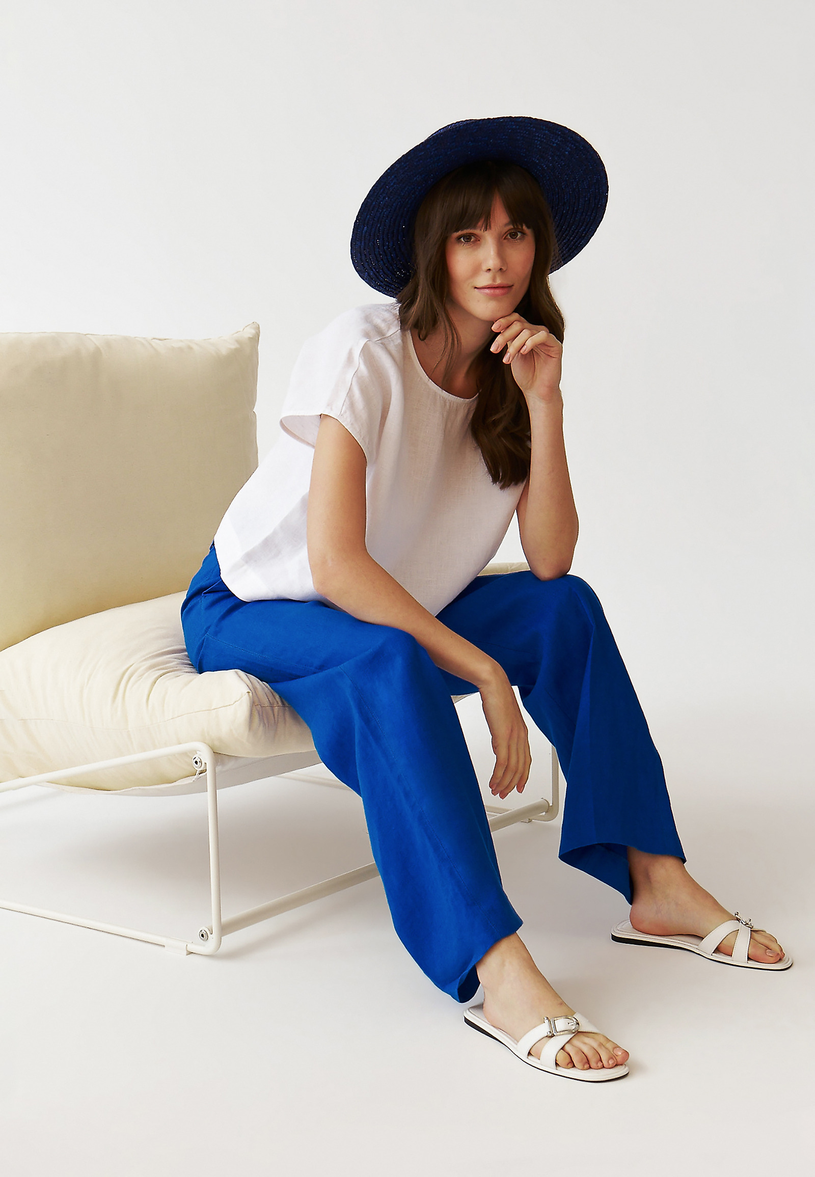 LADIES’ LINEN BLOUSE - KRIKO 1 LADIES’ LINEN BLOUSE - KRIKO 1 WHITE 103462