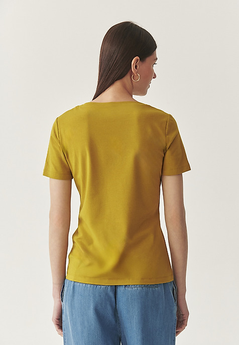 AIRY T-SHIRT WITH COTTON AND MODAL - LISA GREEN 2
