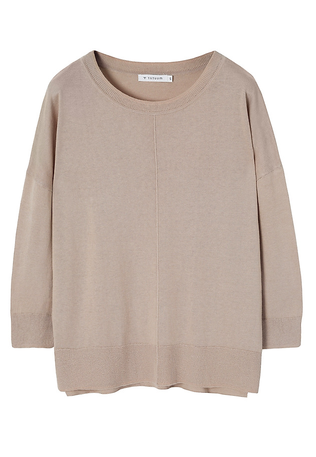 STYLOWY SWETER Z BAWEŁNĄ - NALA STYLOWY SWETER Z BAWEŁNĄ - NALA BEŻOWY 6