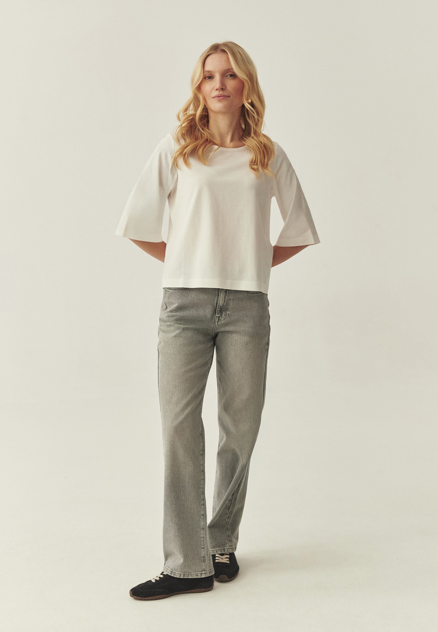 KLASYCZNA BLUZKA Z BAWEŁNĄ - KERO BIAŁY 2