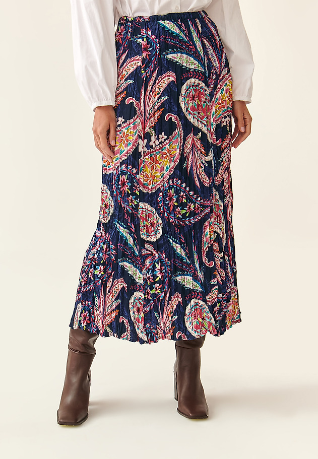LADIES' MAXI CREASED SKIRT CRINCLA LADIES' MAXI CREASED SKIRT CRINCLA MULTIKOLOR 2