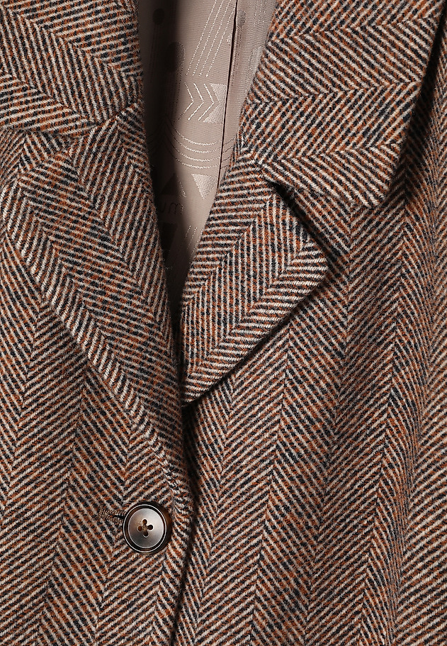 WOOL HERRINGBONE COAT - SEWI WOOL HERRINGBONE COAT - SEWI BEIGE 7