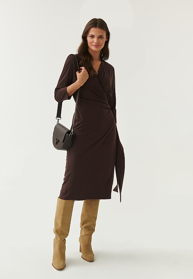 LADIES' WRAP DRESS MIROKO LADIES' WRAP DRESS MIROKO BROWN 1