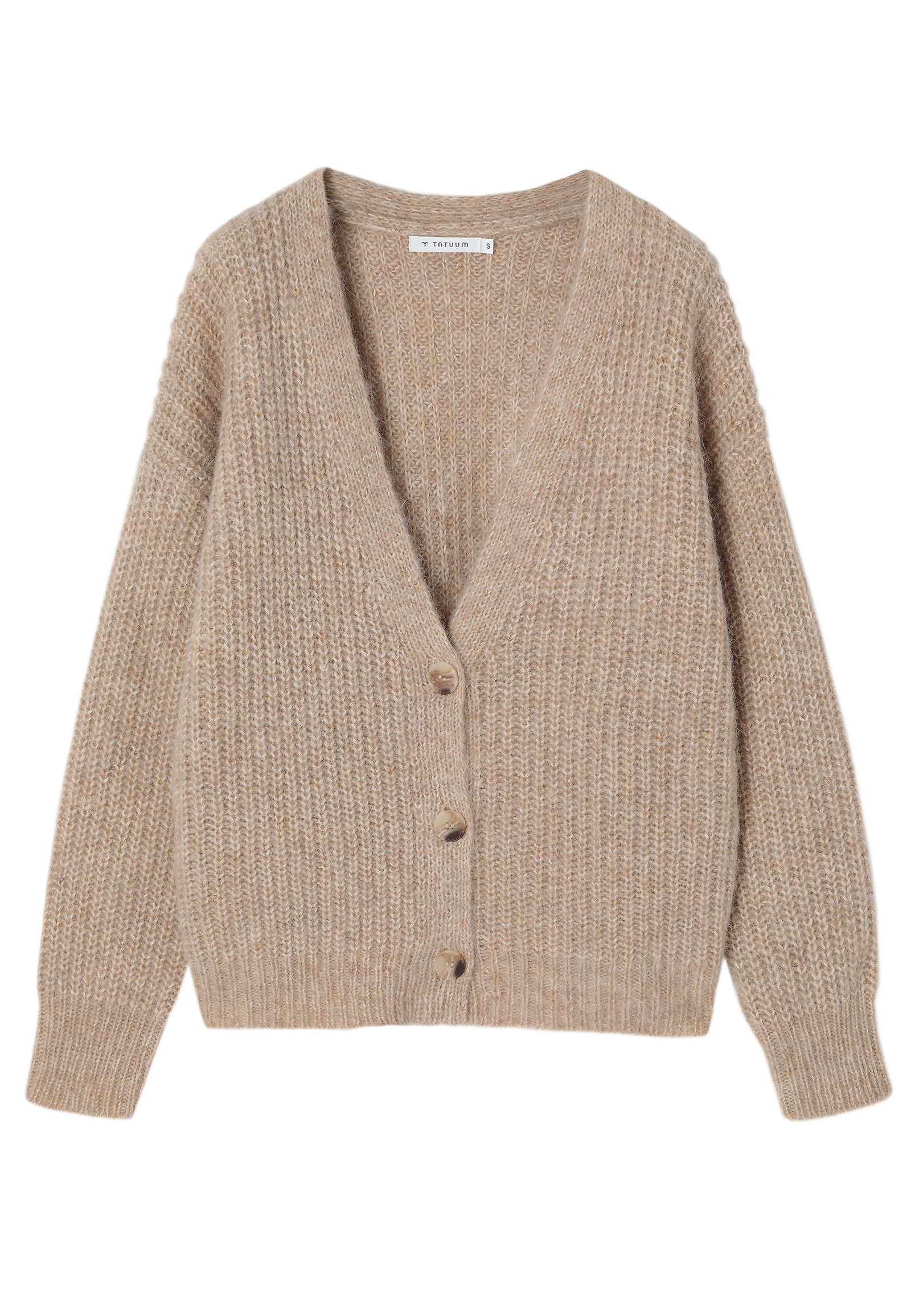 CARDIGAN DIN LÂNĂ ȘI ALPACA - ADISON CARDIGAN DIN LÂNĂ ȘI ALPACA - ADISON BEJ 113751