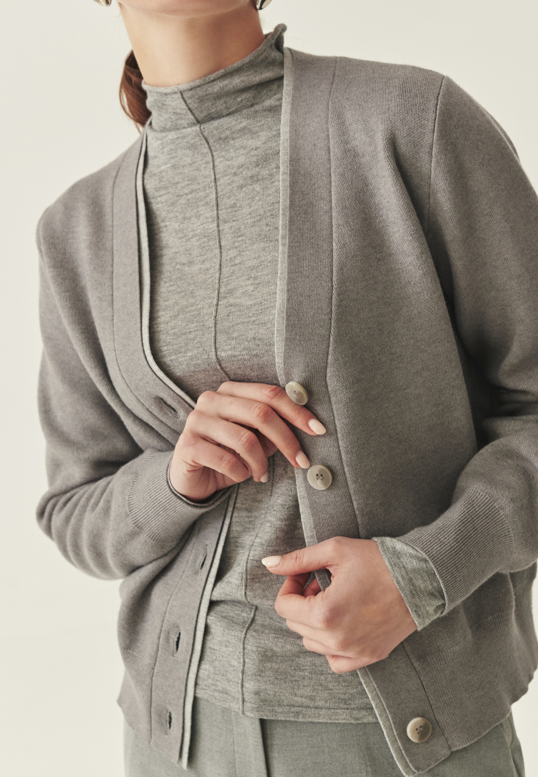 KARDIGAN Z WISKOZĄ LENZING™ ECOVERO® - NIXIE SZARY 2